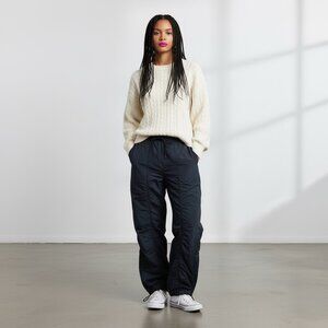 Urban Outfitters BDG Dark Blue Drawstring Bottom Parachute Y2k Pants NWOT Large